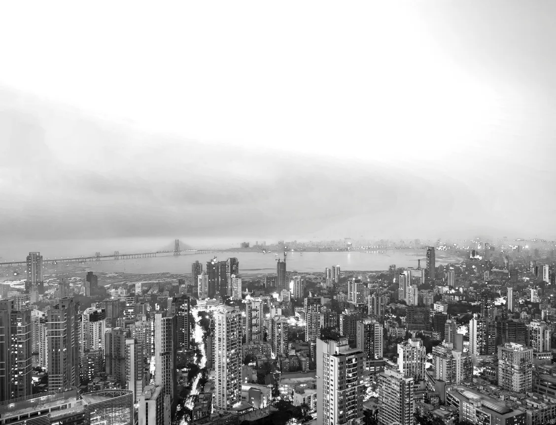 Mumbai skyline and sea